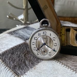 Vintage Howard Silver-tone Pocket Watch